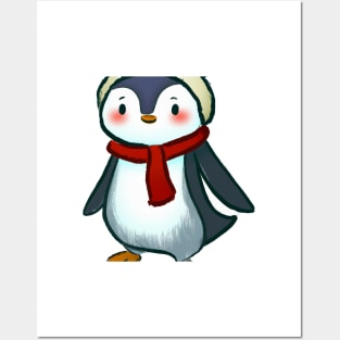 Cute Penguin Drawing Posters and Art